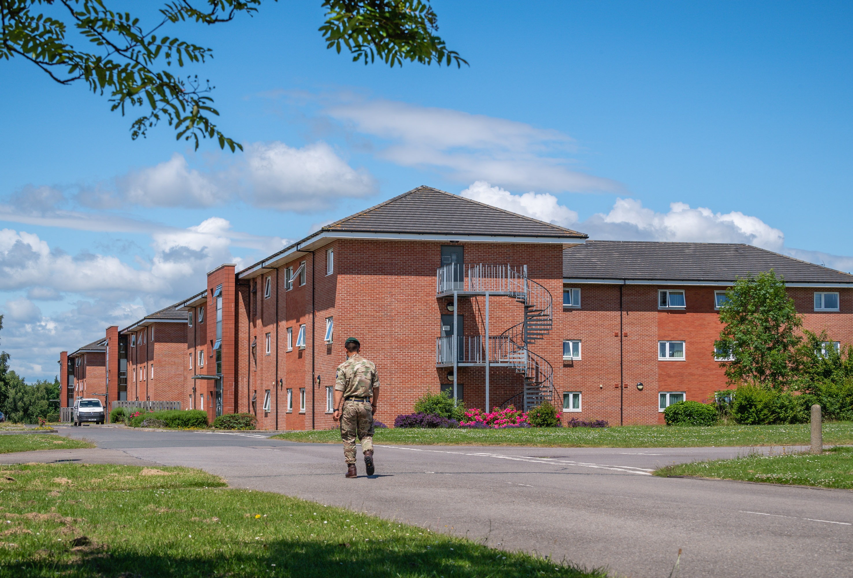Single Living Accommodation block at Imjin Barracks, Gloucester — UK defence estate housing
